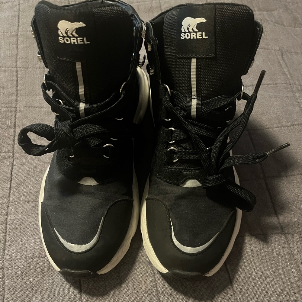 Sorel Black and White Athletic Sneakers